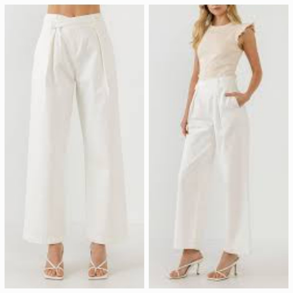 NEW! GREY LAB LOS ANGELES Ivory Wrapped Denim Jean Trouser Pants Sz. 30. - Picture 2 of 4